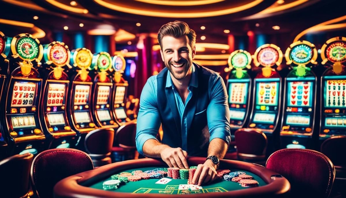 Tampilan antarmuka Bonanza Gold di poker757 dengan pilihan slot premium